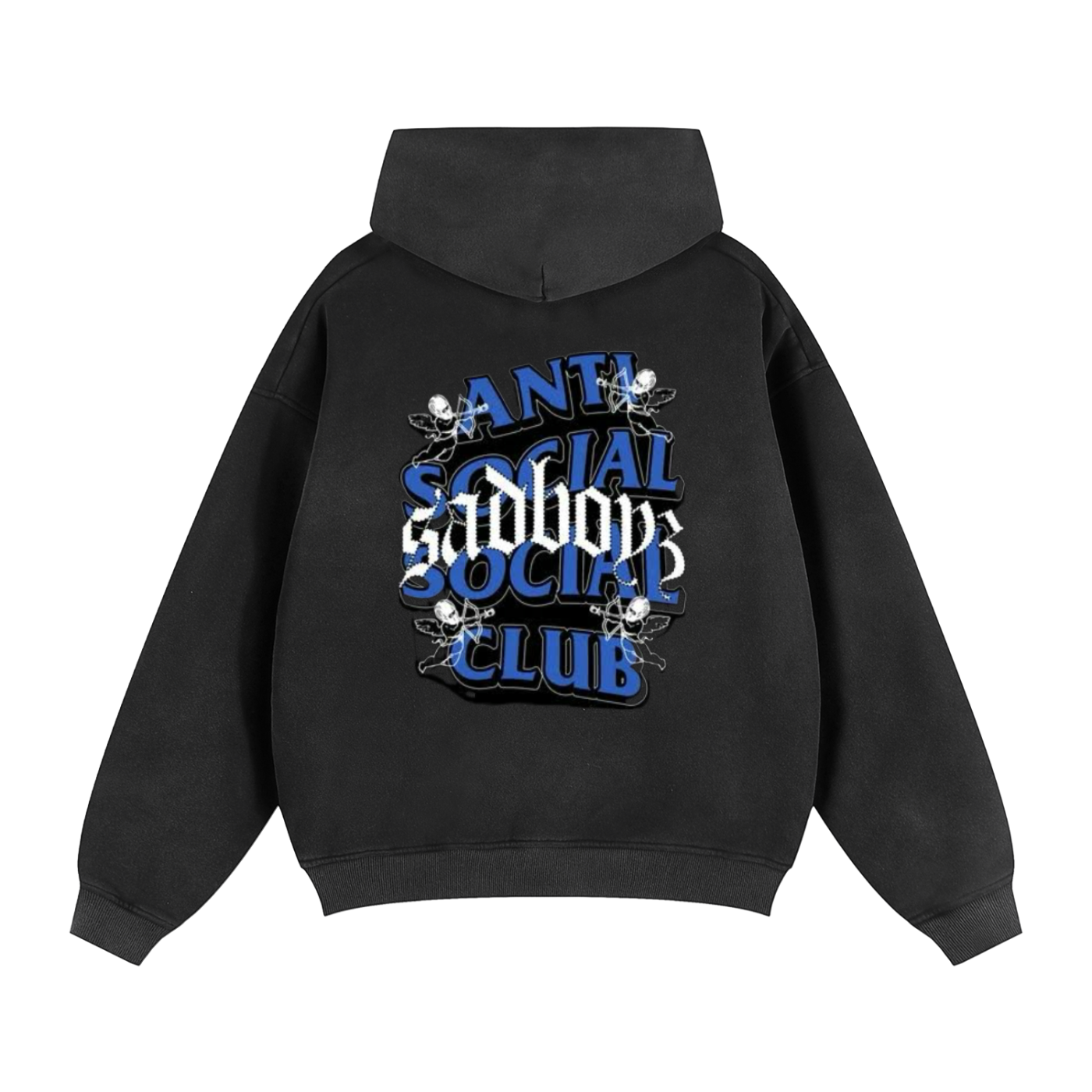 Sunfade Two-way Zipper Boxy Fleece Hoodie