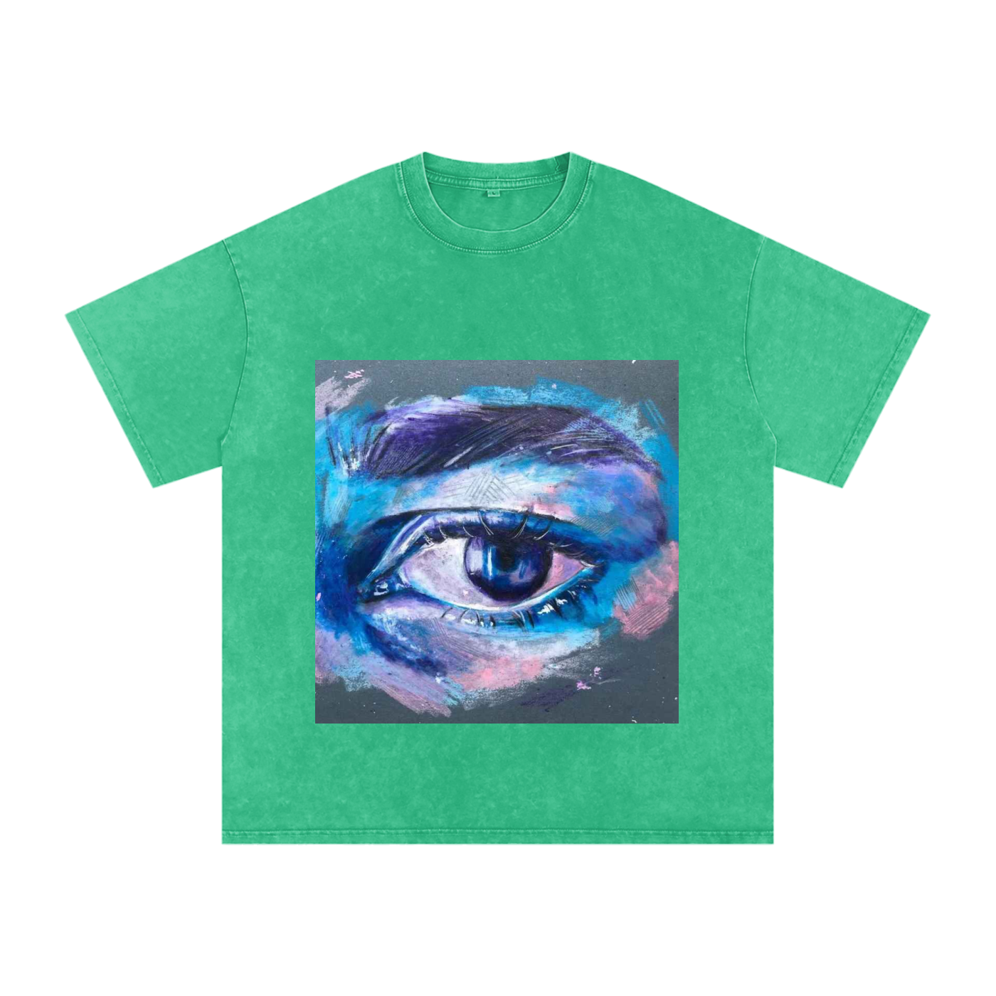 Snow Washed Oversized Cotton T-Shirt