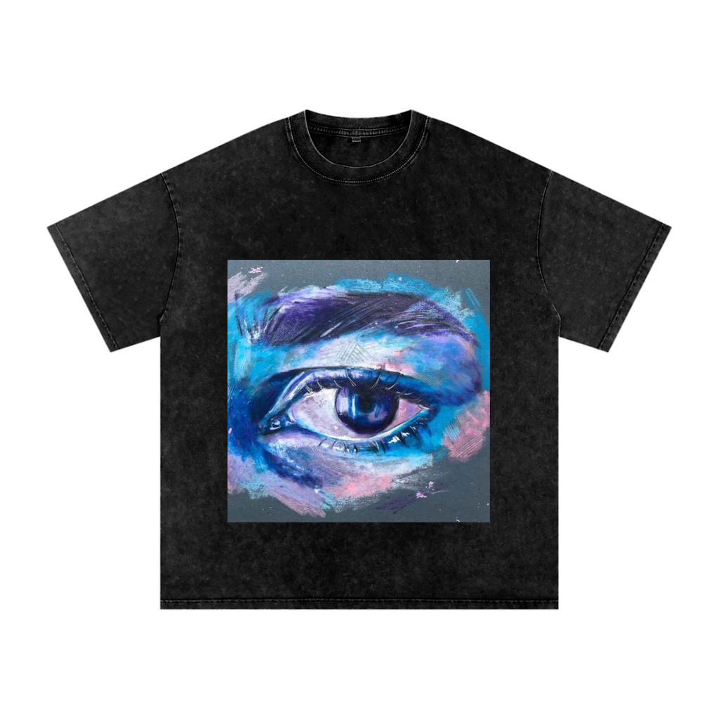 Snow Washed Oversized Cotton T-Shirt