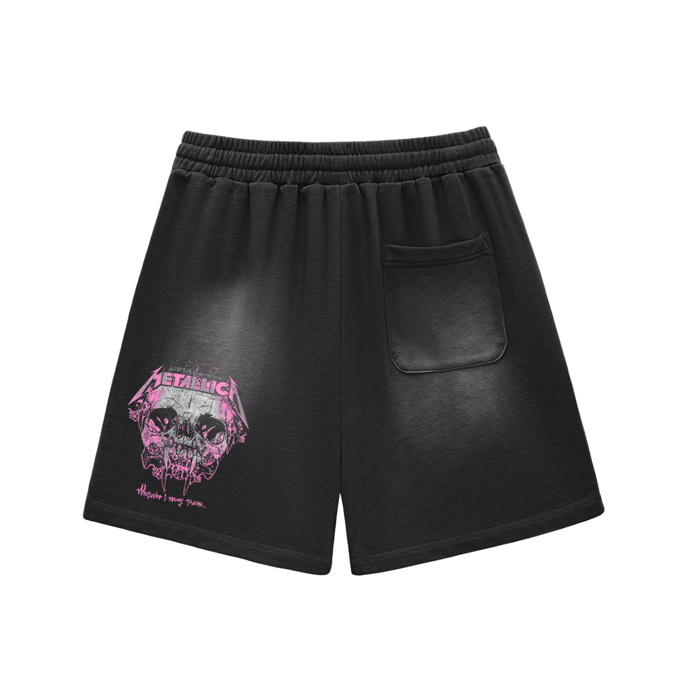 Sun Fade Raw Edge Cotton Shorts