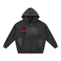 Sunfade Two-way Zipper Boxy Fleece Hoodie
