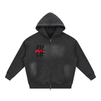 Sunfade Two-way Zipper Boxy Fleece Hoodie