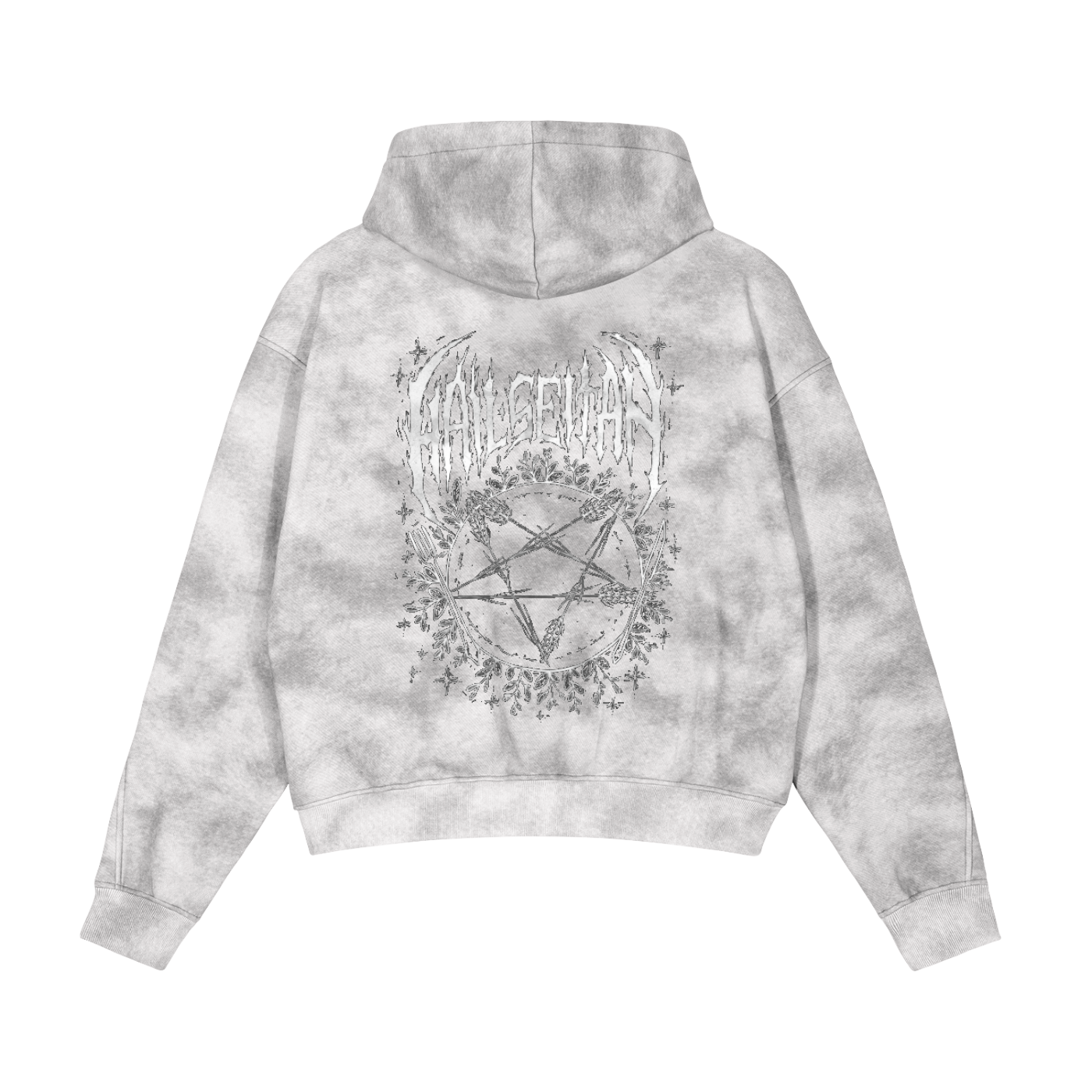 Dirty Washed Zip-Up Fleece Hoodie