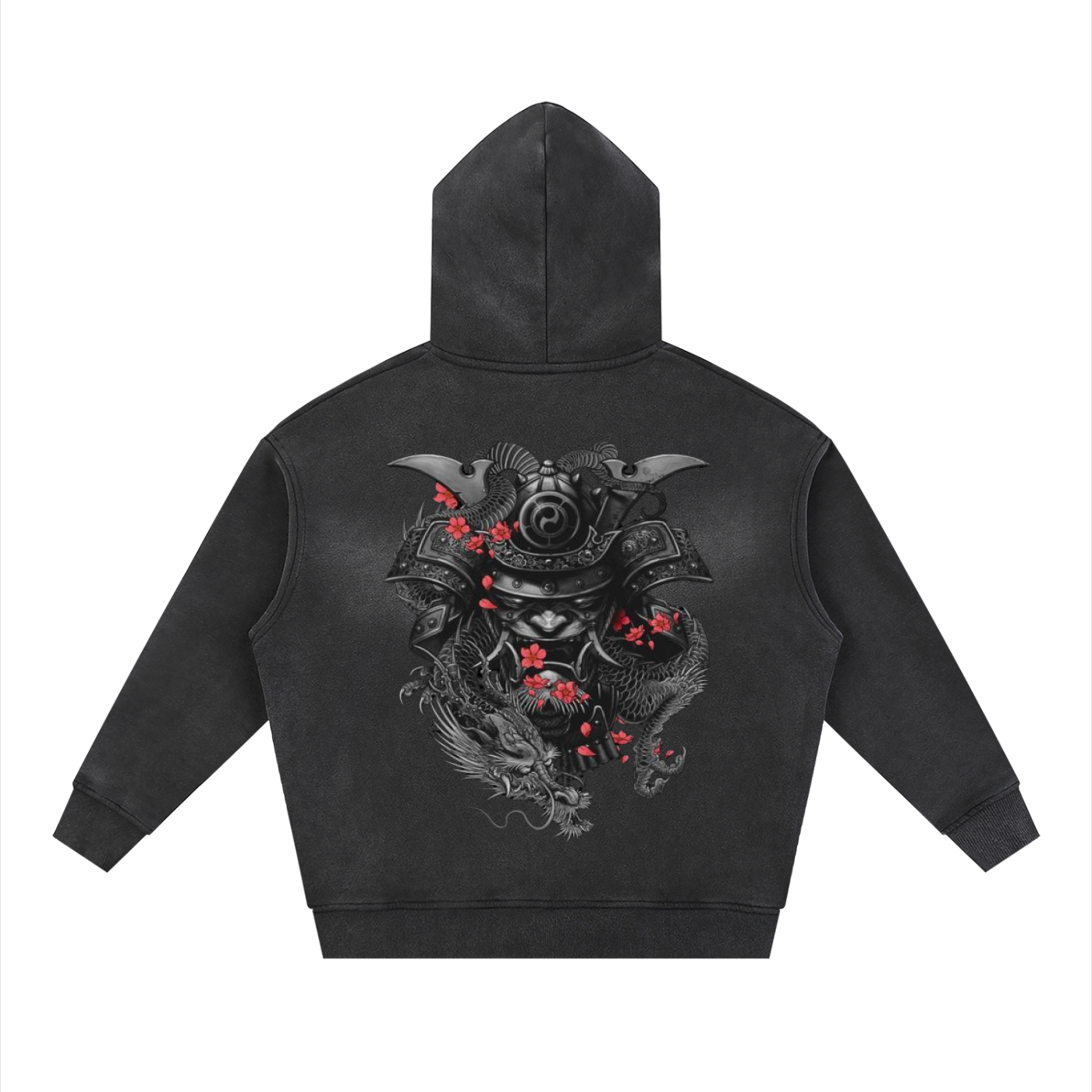 Sunfade Two-way Zipper Boxy Fleece Hoodie