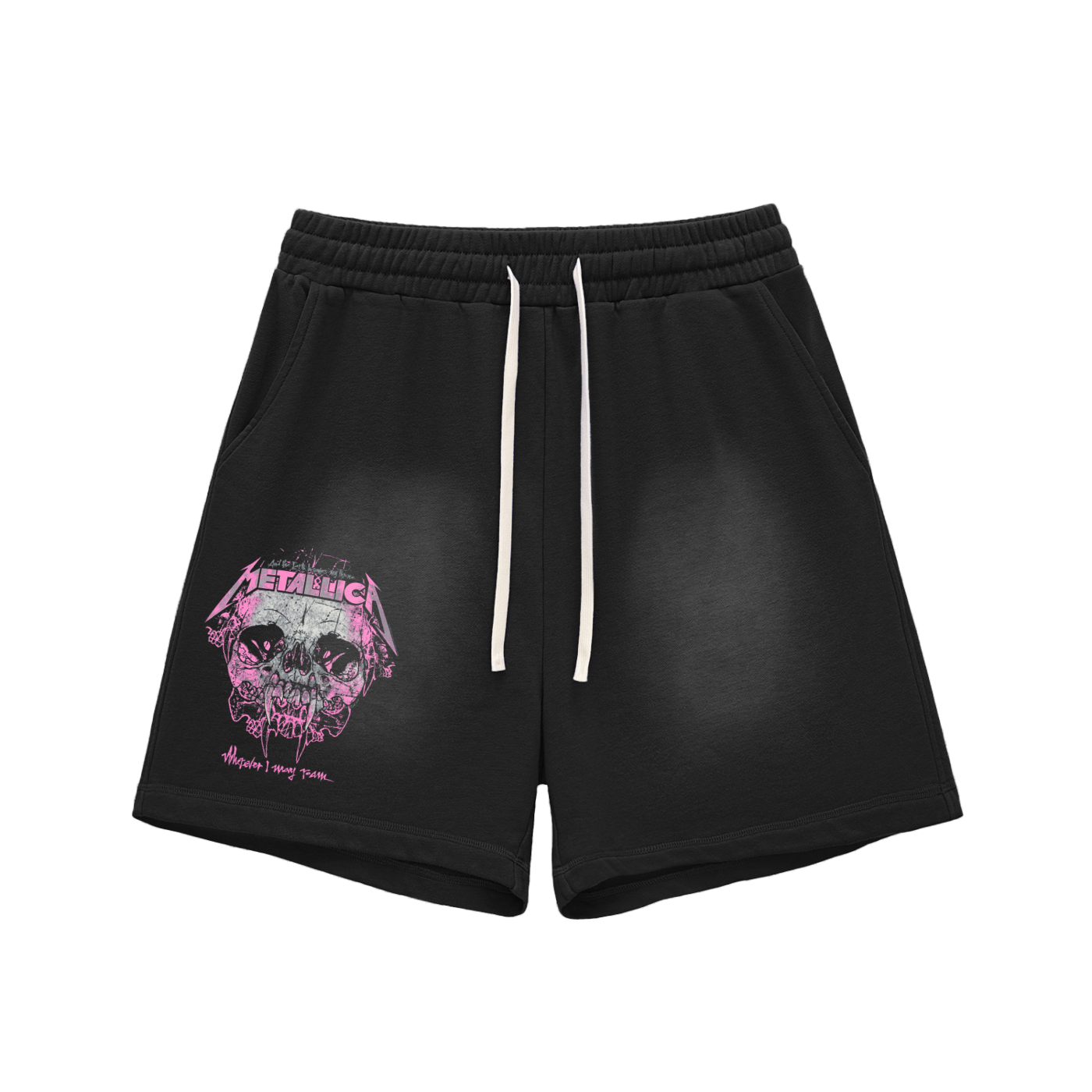 Sun Fade Raw Edge Cotton Shorts