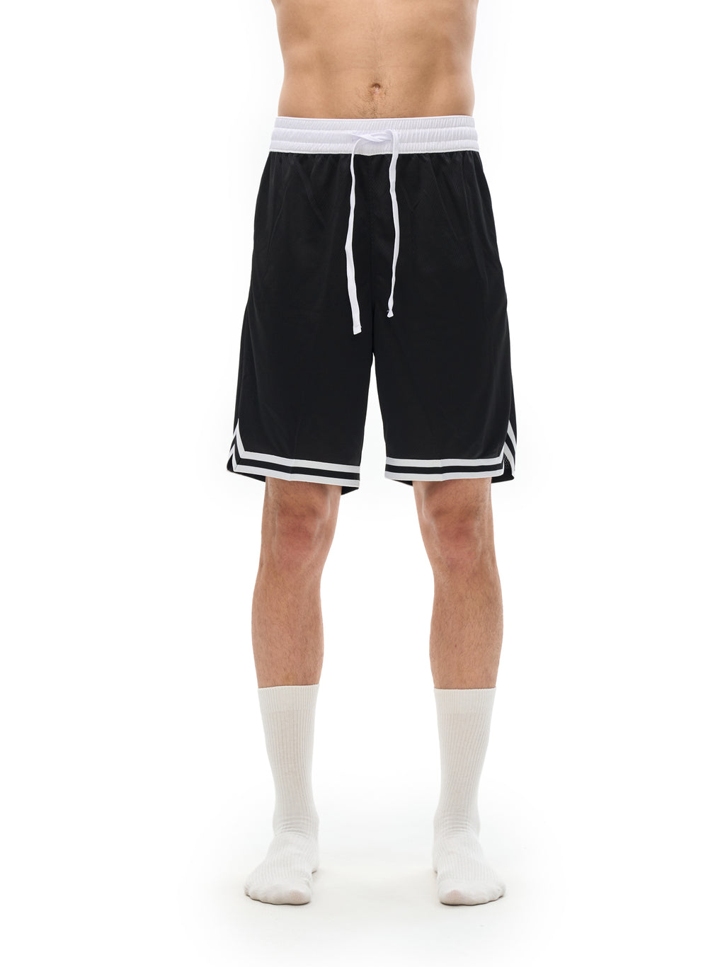 Classic Stripe Trim Basketball Shorts